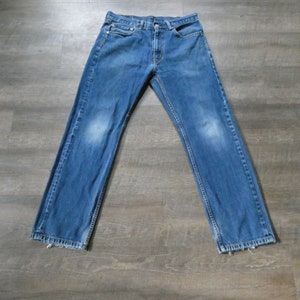34x32 Levi's 501 Denim Cowboy Boot Cut Straight Jeans Pants