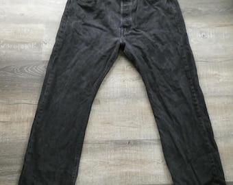 Vintage Black Levi's 501 Button Fly Jeans Single Stitch 38 X 32