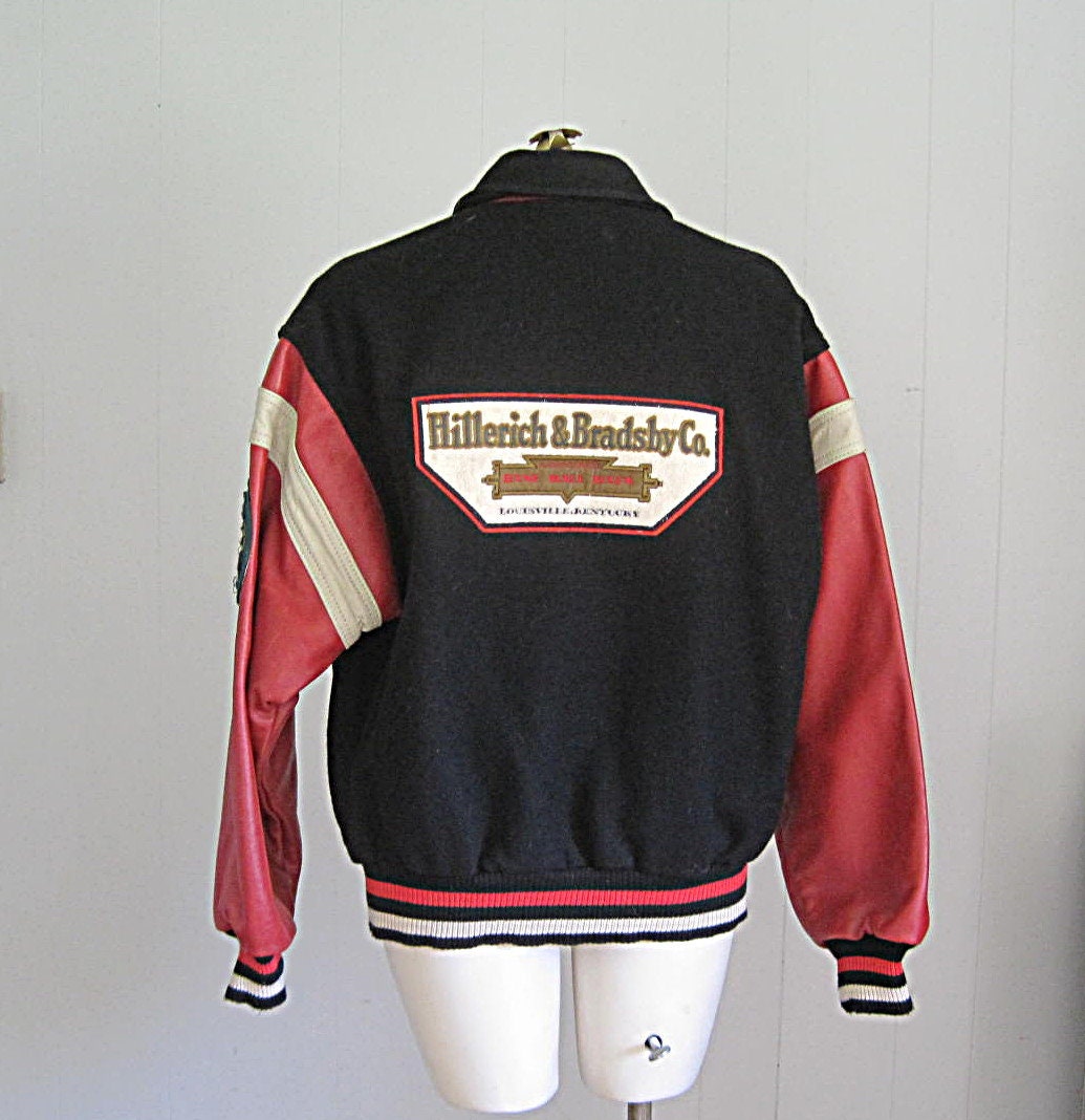 Louisville Slugger Cooper Collection Baseball Varsity Jacket Size L made in  USA