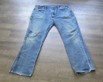 Vintage Wrangler Faded Denim Jeans, 80s/90s High Waist 37x32