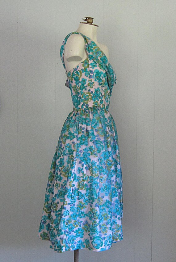 Vintage Lorrie Deb Floral Cocktail Dress / 1950s … - image 6