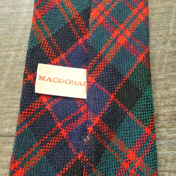 Vintage Hand Woven Scottish Macdonald Plaid Wool … - image 6