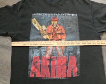 Vintage 1988 AKIRA Anime T-shirt: Licensed Manga Movie Tee (L/XL