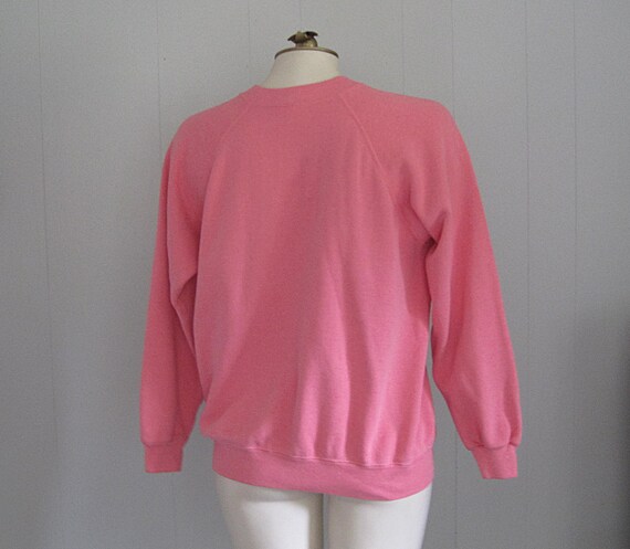 Vintage Pink and White Elephant Skiing Sweatshirt… - image 6