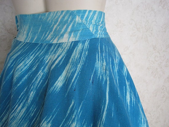 Vintage Mexican Circle Skirt / 1950s Hand Painted… - image 10