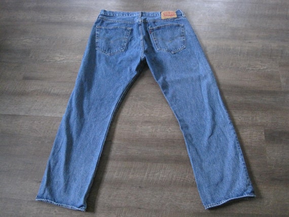 Vintage Levi's Button Fly Jeans / Levis 501 Distr… - image 5