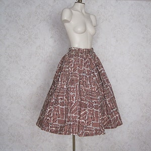 1950s Full Cotton Circle Skirt / Vintage Hawaiian Tiki Skirt image 2