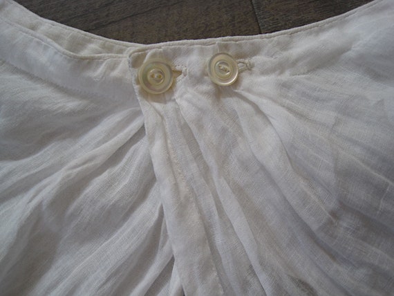 Antique Edwardian Split Leg Bloomers / White Cott… - image 9