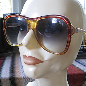 Vintage Christian Dior Sunglasses / 1970s 1980s Oversize Non-prescription Authentic Dior 2125 Sunglasses With Original Lenses Optyl Germany