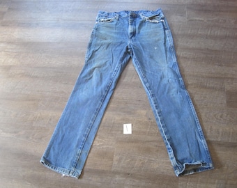 Vintage Wrangler Jeans: 80s High Waist Straight Leg Denim (33x31.5)