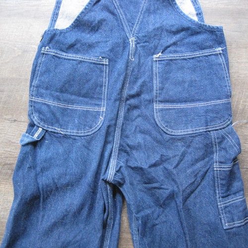Vintage Key Imperial Bib Overalls / 1980s 1990s Vintage Workwear Coverall Small Size shops 32 / 29