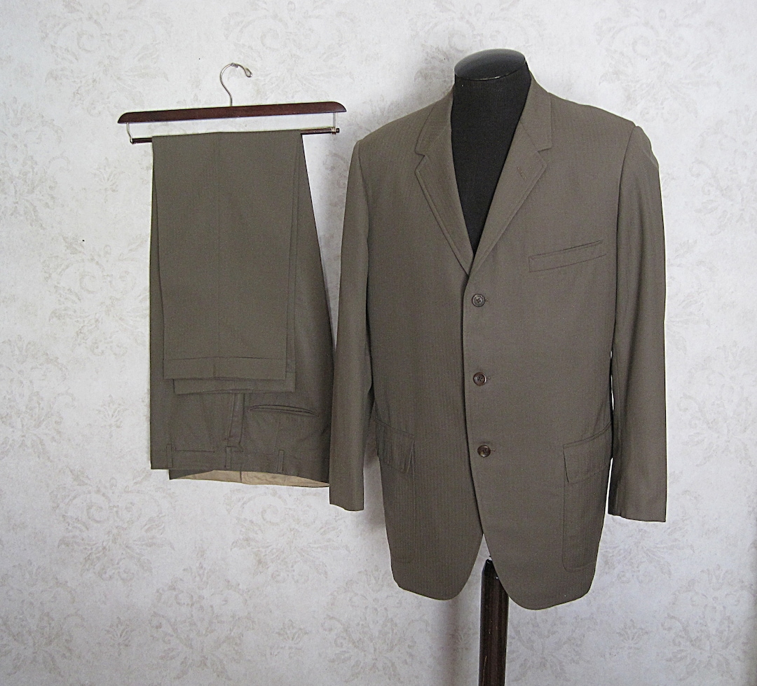 スーツ Late 50s style herringbone stripes Striped Herringbone Suit Jacket