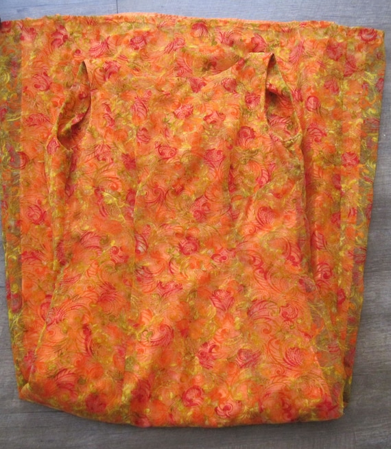Vintage 1960s Velvet Burnout Overlay Fabric Maxi … - image 5