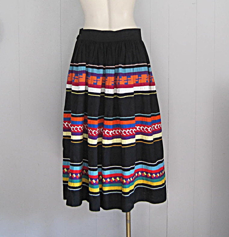 Vintage Patchwork Seminole Skirt / 1940s 50s Native American - Etsy Denmark
