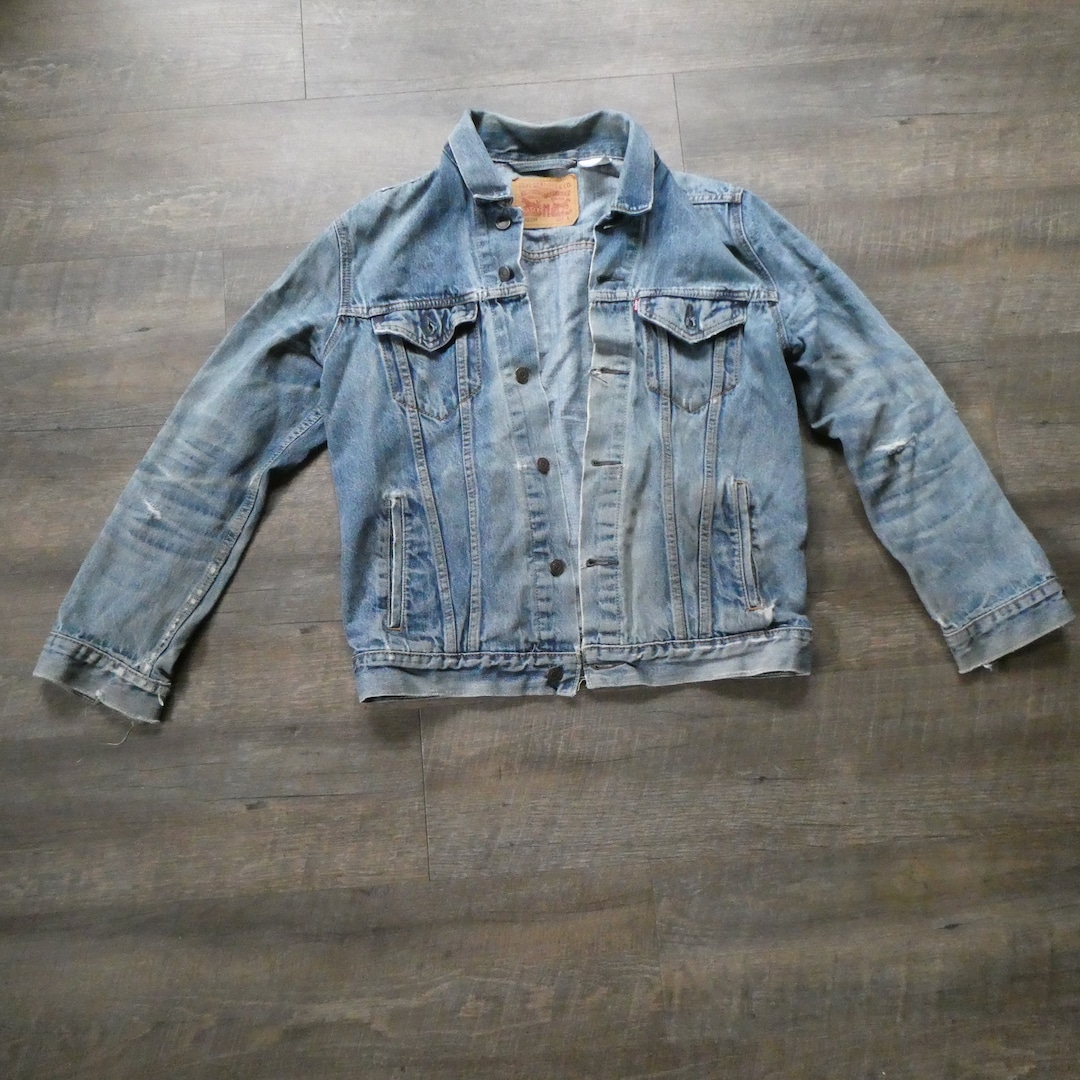 Levis Denim Vest Cut Off Vintage Reworked Jacket Med Unisex