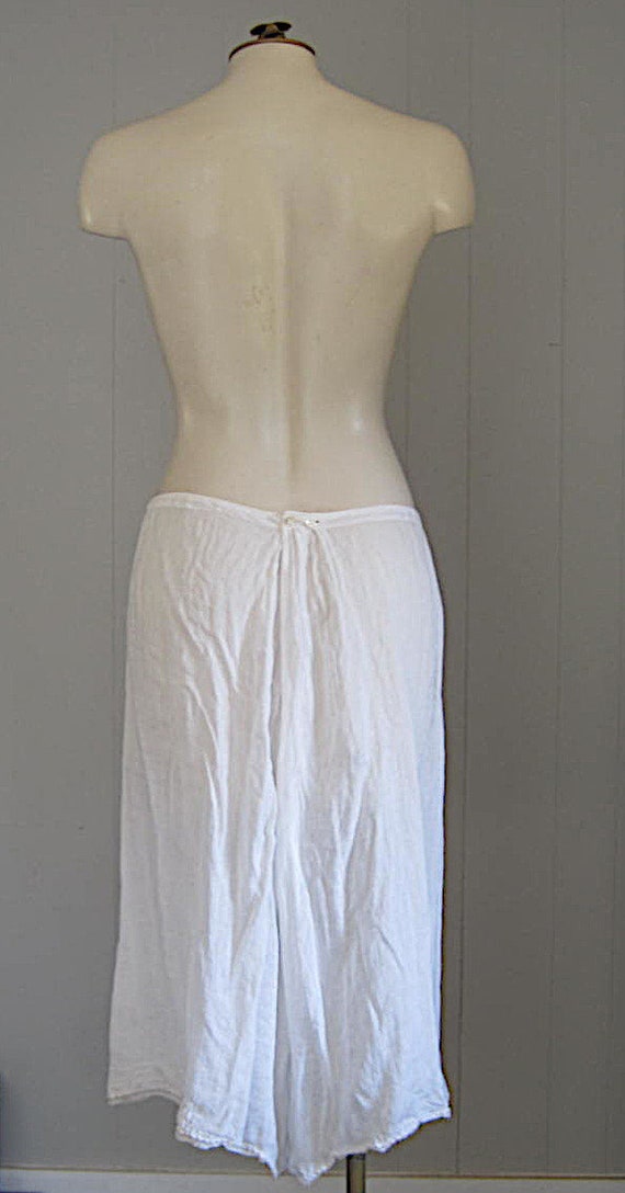 Antique Edwardian Split Leg Bloomers / White Cott… - image 4