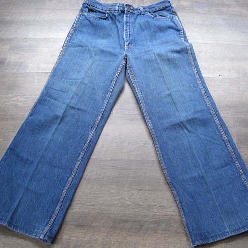 Vintage Loose Fit High Waist Jeans / 1970s 80s Wide Leg Baggy 1st Avenue South Vintage Denim Jeans 34 shops x 30