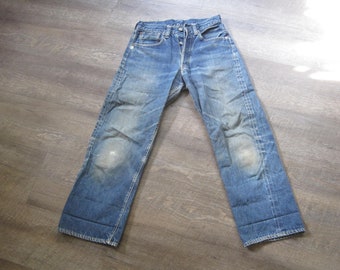 Vtg 60s Levi's 501ZXX? Big E Trashed & Repaired Selvedge Denim V