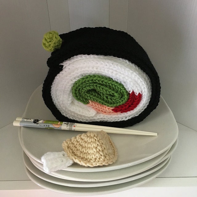 FUN and Fabulous - Skinny Knit Sushi Roll Scarf
