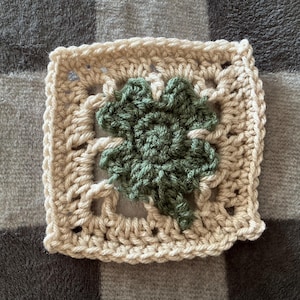 Saint Patricks Day Crochet four Leaf Lucky Clover Shamrock Coaster