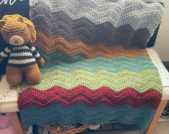 Cobertor neutro para bebê - Soft Ripple Earth Tons
