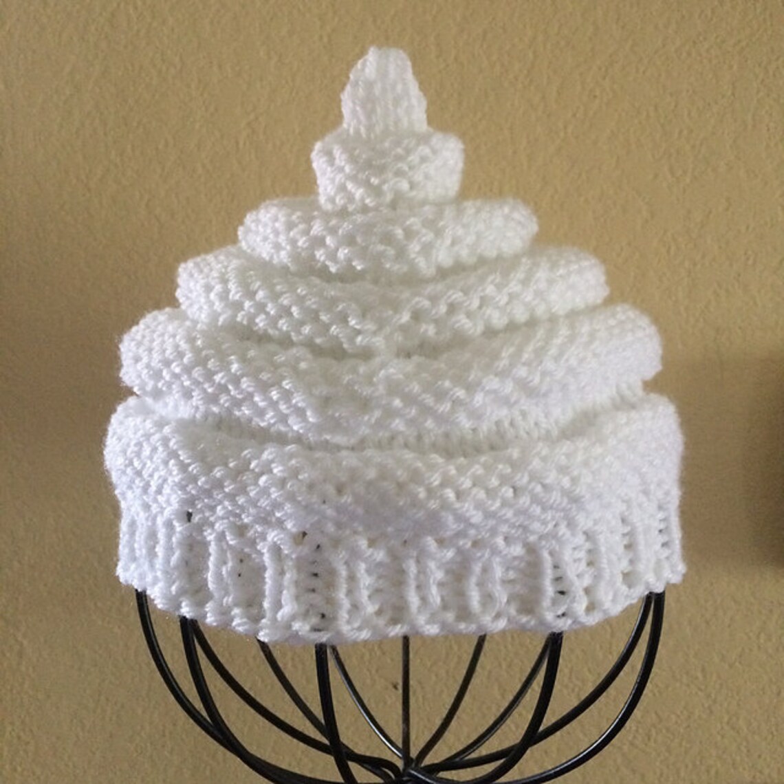 Adorable Hand Knit Soft Serve Ice Cream Cone Hat Any Size Etsy