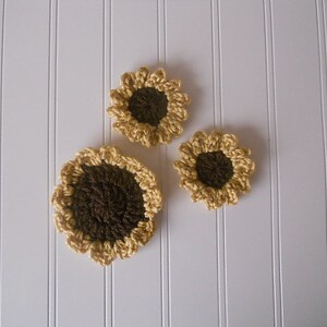Soft Crochet Sunflowers