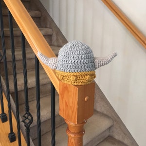 Crochet Baby Viking Hat.   Newborn - 6 months