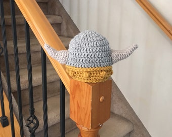 Crochet Baby Viking Hat.   Newborn - 6 months