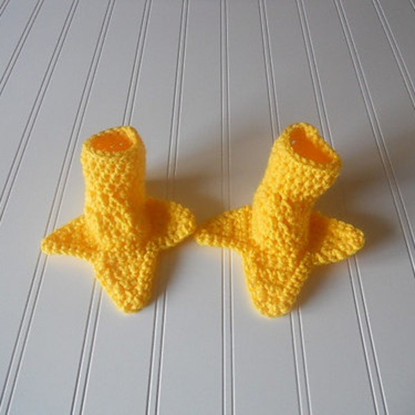 Peep Peep - Chicken Feet - Yellow Baby Booties