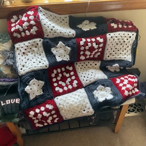 Red White and Blue American Flag Blanket - Patriotic Throw
