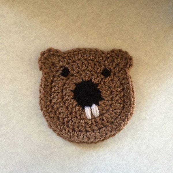 Groundhog Day Crochet Drink Coaster