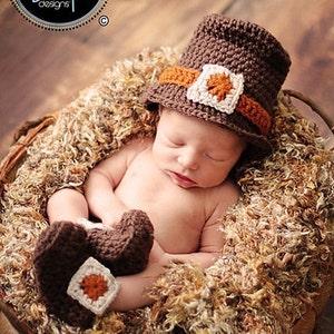 Neugeborenen 6 Monat Booties: Thanksgiving Pilgrim Babyschuhe Bild 1