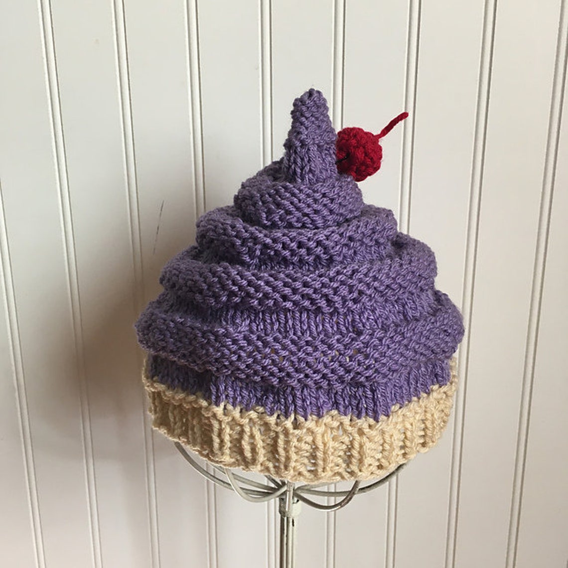 Adorable Hand Knit Soft Serve Ice Cream Cone Hat Any Size Etsy
