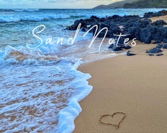 Heart in the sand, sand writing, beach wedding, wedding invitation, beautiful, Oahu sunset, birthday gift, heart print, beach, sea