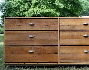 Reclaimed Wood Dresser . Pine Dresser . Custom Bedroom Furniture . Custom Dresser . Large Dresser . Chest . Six Drawer Dresser