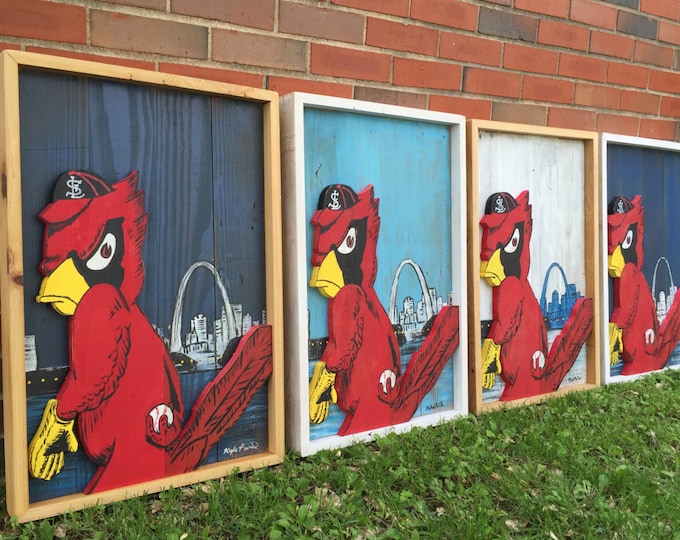 Reclaimed Wood St. Louis Cardinals Baseball Sign . Angry Birds Etsy