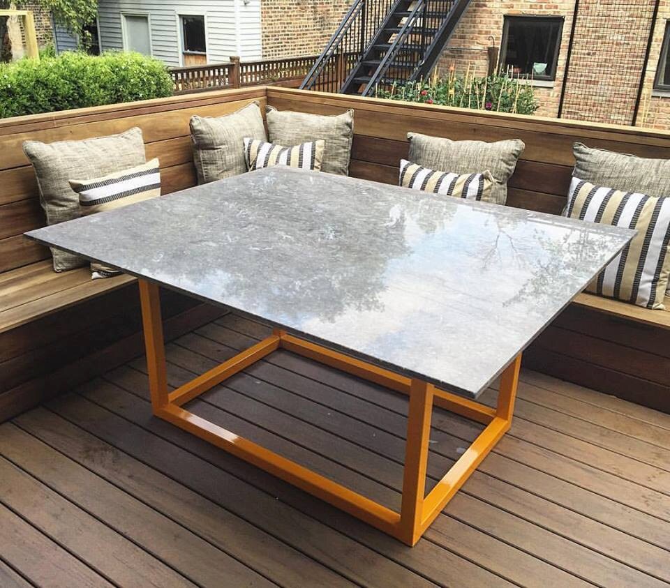Custom Outdoor Dining Table . Custom Granite Table . Outside Etsy