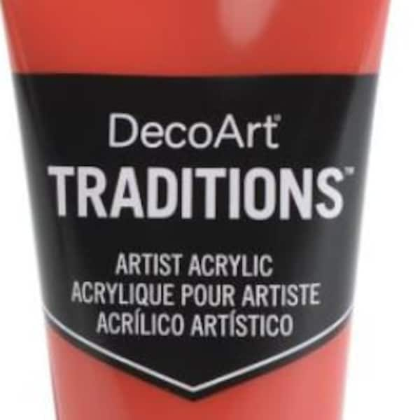 DecoArt Traditions Professional Artist Grade Medium Body Acrylic Paint - 2.5 fl oz (75 ml) Tube Acrylic painting, mixed media