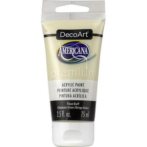 DecoArt Americana Premium Acrylic Paint Colors - 2.5 fl oz tube painting, mixed media, art journaling, paint, Titan Buff