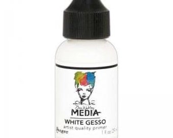 Dina Wakley Media White Gesso 1 oz Glas in weiß - Malerei, Mischtechnik, Art Journaling, Farbe, Medium, Acrylgrundierung
