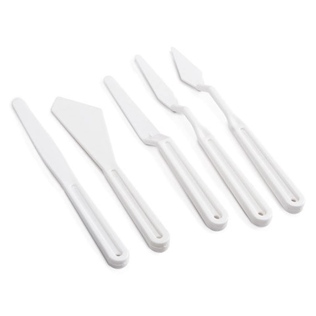 Plastic Palette Knife in a 5piece Set or a Single Knife, Sturdy Plastic , Mixed Media, Art Tool