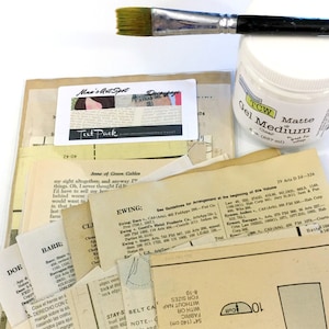 Collage Text Variety Pack-Some Vintage and book text for mixed media, junk journals, Ephemera
