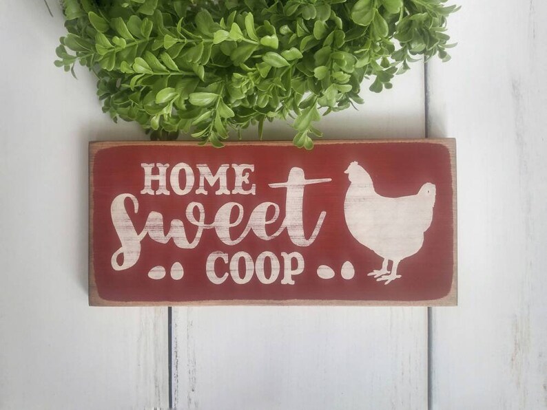 Chicken Coop Sign Rustic Wooden Chicken Sign Hen House Home Etsy