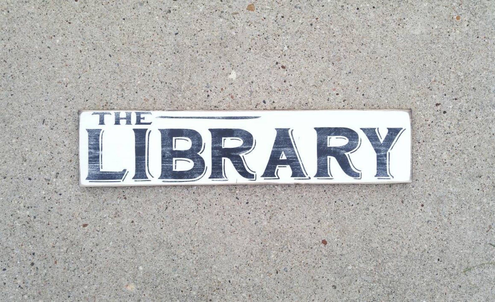 The Library Wood Sign Library Wall Decor Book Lover Gifts - Etsy