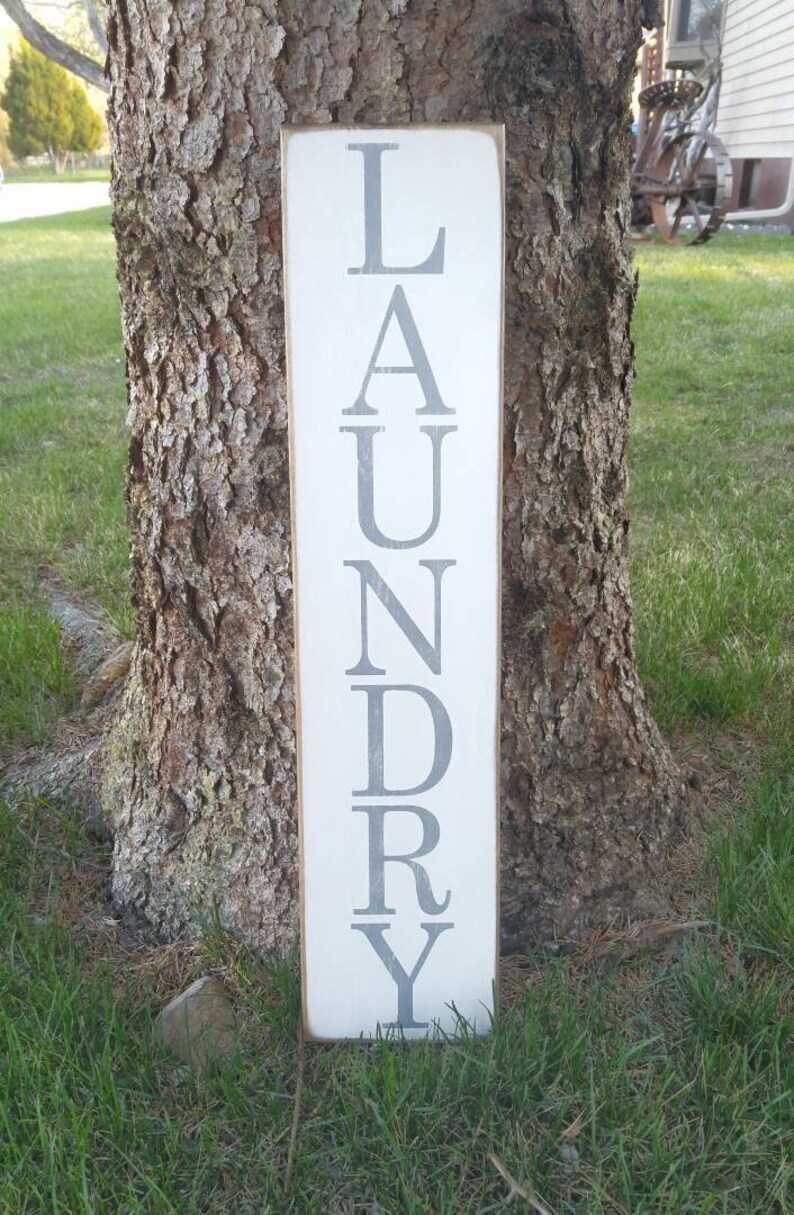 Vertical Laundry Room sign Rustic laundry room decor Etsy
