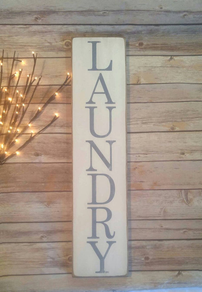 Vertical Laundry Room sign Rustic laundry room decor Etsy