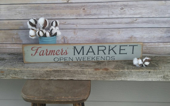 Country Large Rustic Wood Sign Farm /"Farmer/'s Market..../" Primitive