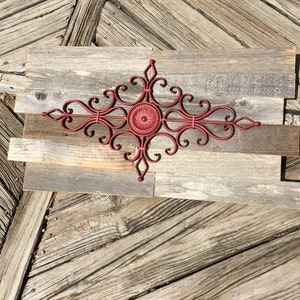 Rustic metal wall hanging