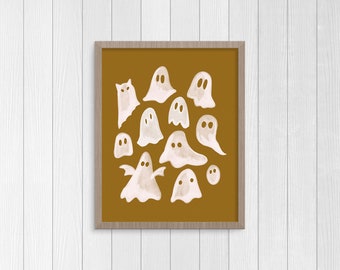 Whimsical Halloween Ghost Print | Digital Download | 8"x10" Print